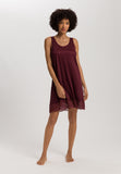 Lilith Tencel™ Lace Trim Tank Nightgown | Vivid Brown 74779-2421