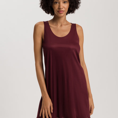 Lilith Tencel™ Lace Trim Tank Nightgown | Vivid Brown 74779-2421