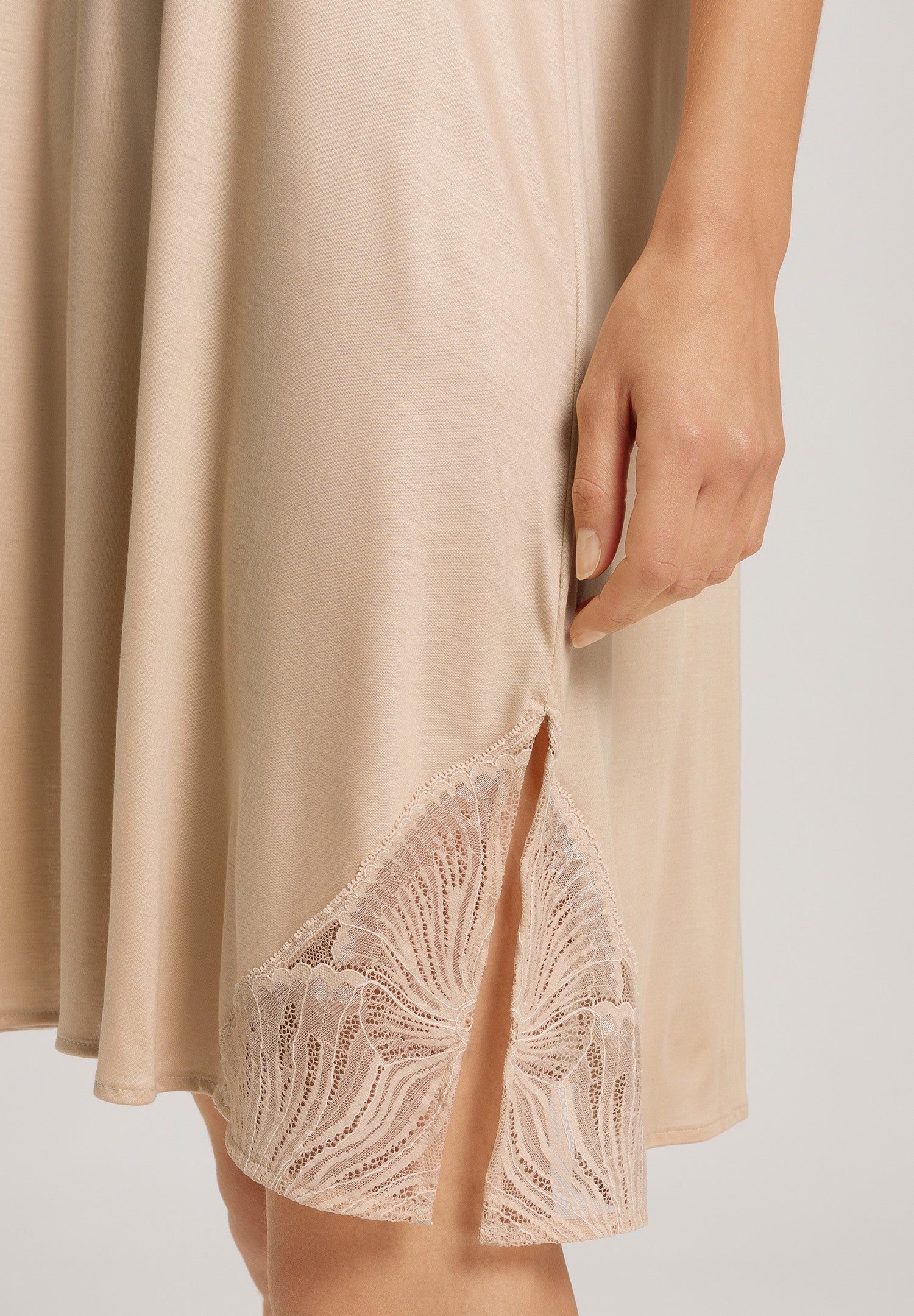 Lilith Tencel™ Lace Trim Nightgown | Coffee Quartz 74780-2216