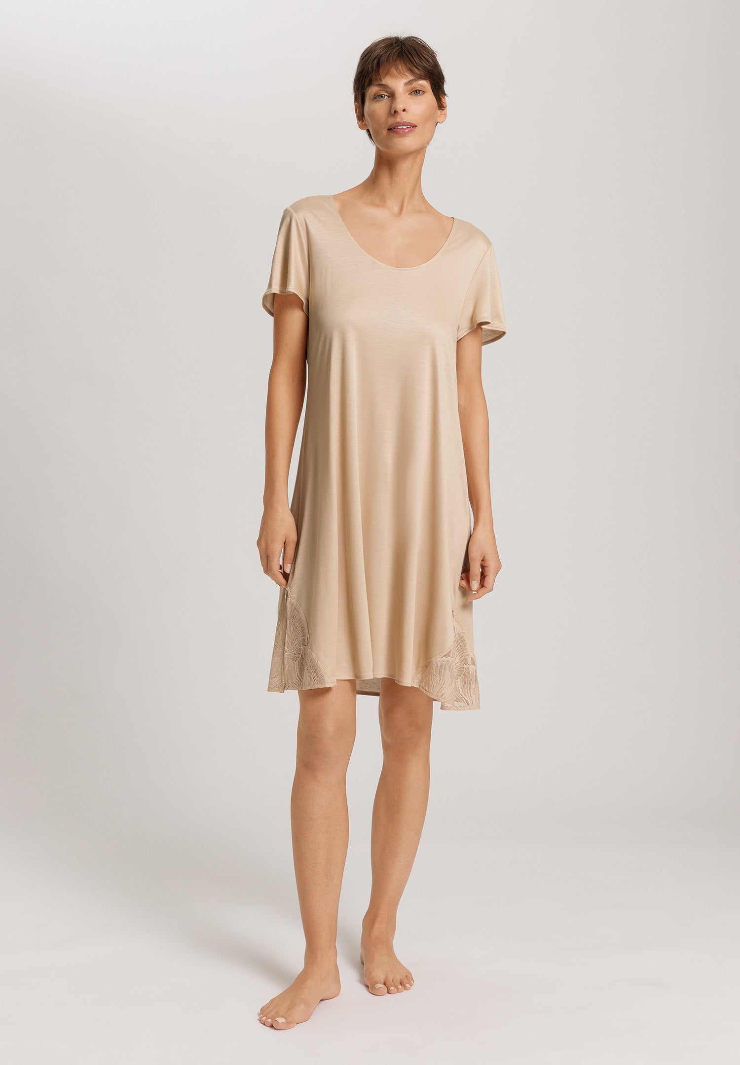 Lilith Tencel™ Lace Trim Nightgown | Coffee Quartz 74780-2216
