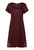 Lilith Tencel™ Lace Trim Nightgown | Vivid Brown 74780-2421