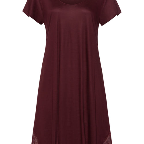Lilith Tencel™ Lace Trim Nightgown | Vivid Brown 74780-2421