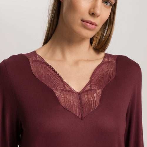 Lilith Tencel™ Lace Trim Pajama Set | Vivid Brown 74781-2421