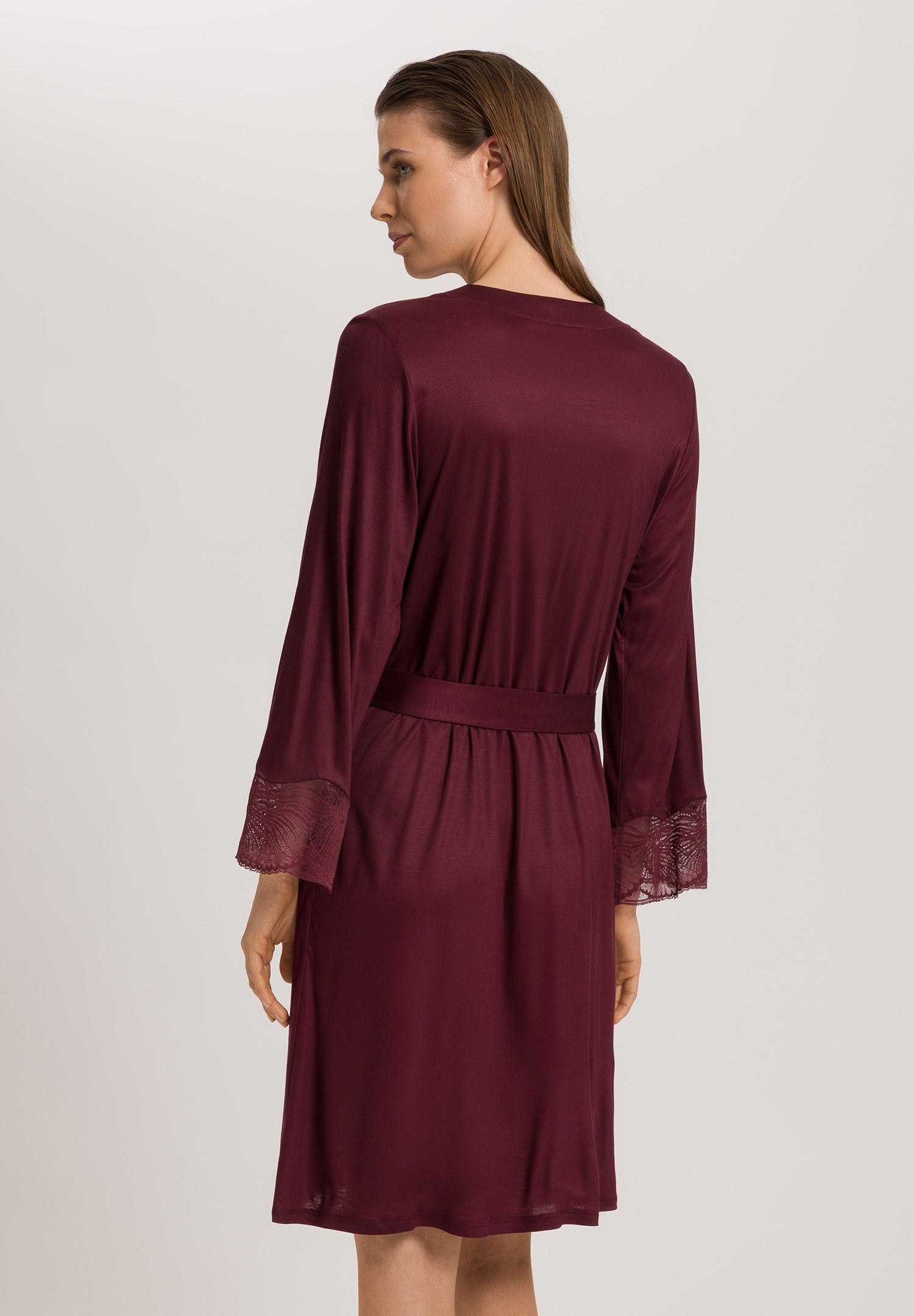 Lilith Tencel™ Lace Trim Robe | Vivid Brown 74782-2421