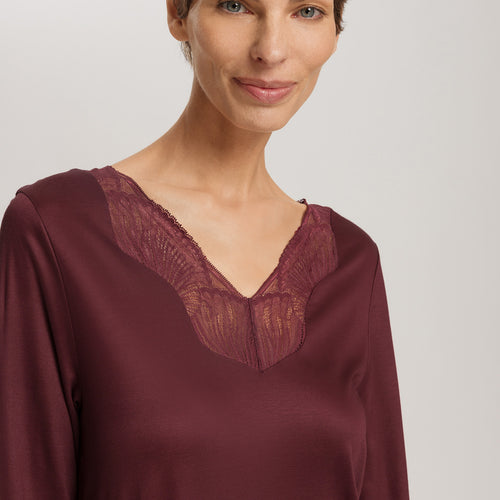 Lilith Tencel™ Lace Trim Nightgown | Vivid Brown 74783-2421