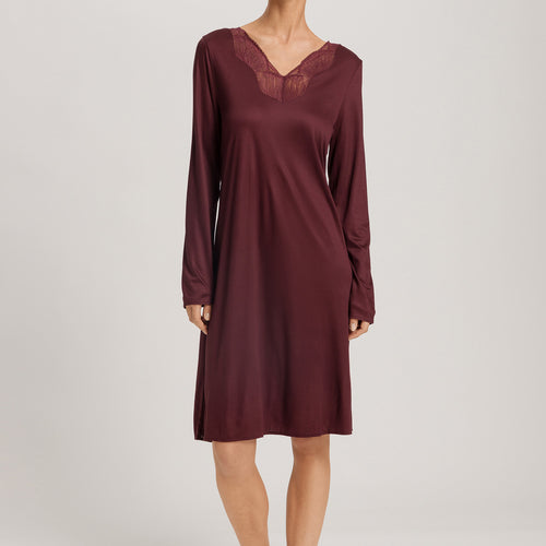 Lilith Tencel™ Lace Trim Nightgown | Vivid Brown 74783-2421