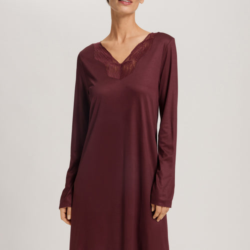 Lilith Tencel™ Lace Trim Nightgown | Vivid Brown 74783-2421