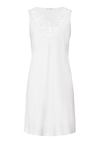 Kalea Floral Tulle Cotton Tank Nightgown | Off White 74784-102