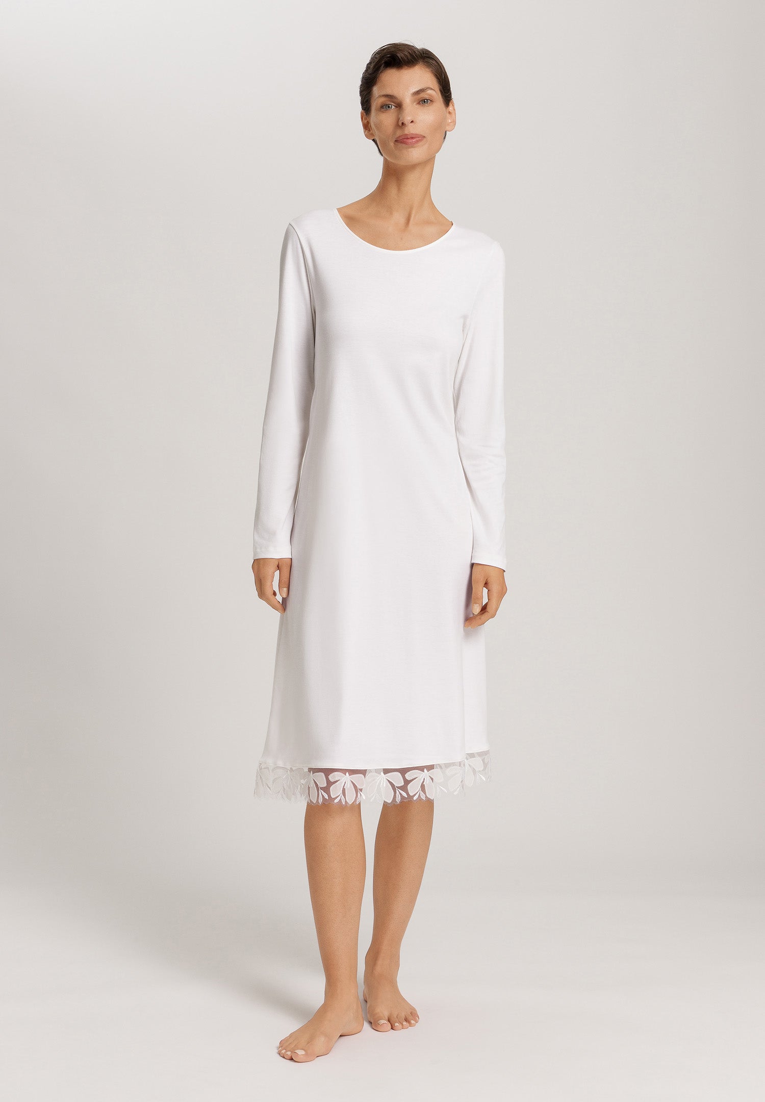 Kalea Floral Tulle Cotton Nightgown | Off White 74786-102