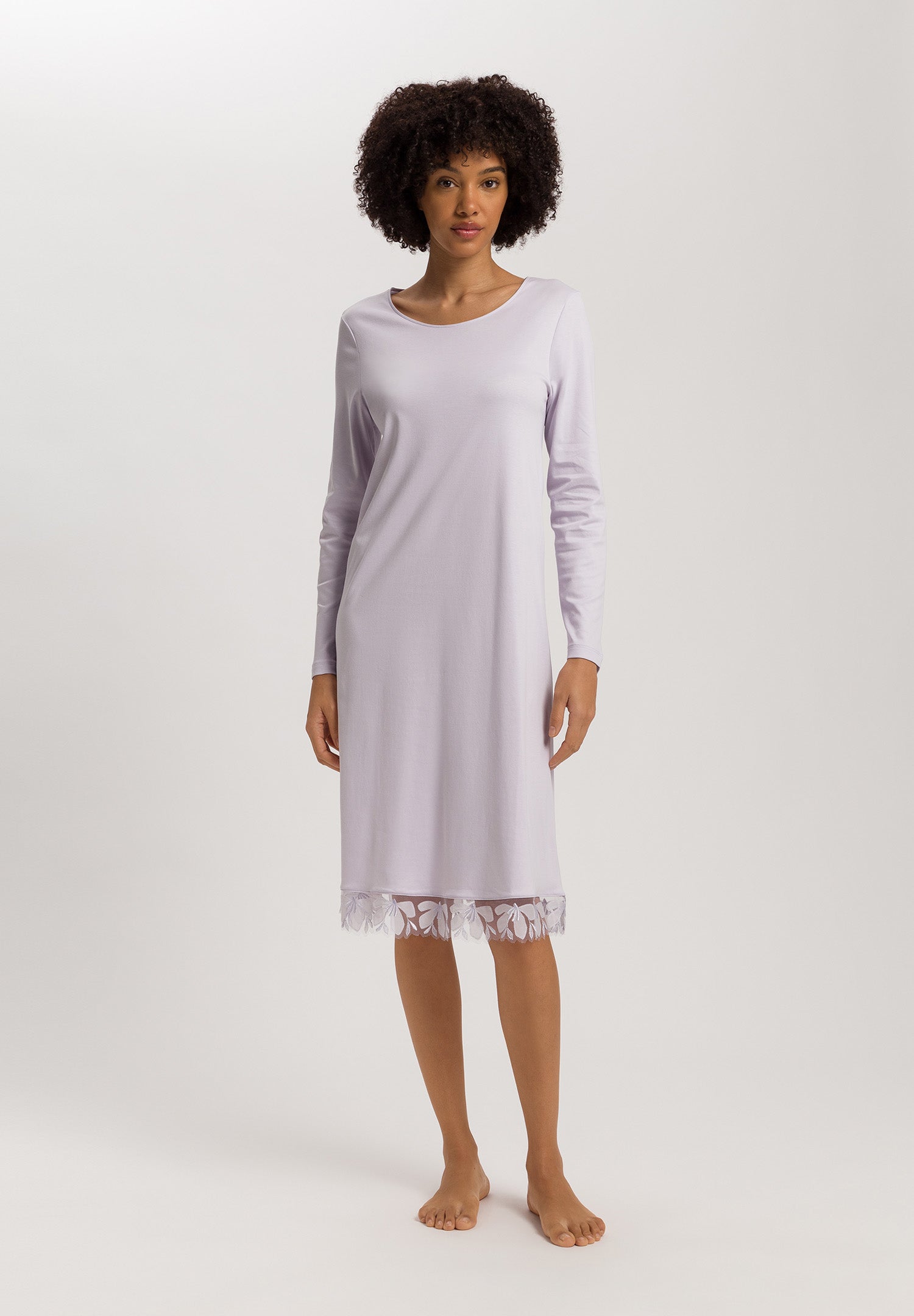 Kalea Floral Tulle Cotton Nightgown | Pink Lavender 74786-2463