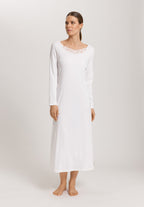 Kalea Floral Tulle Cotton Nightgown | Off White 74787-102