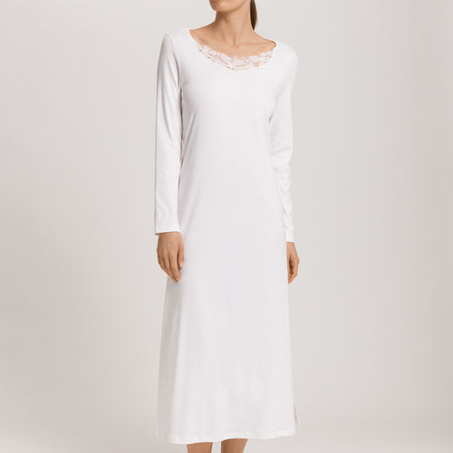 Kalea Floral Tulle Cotton Nightgown | Off White 74787-102