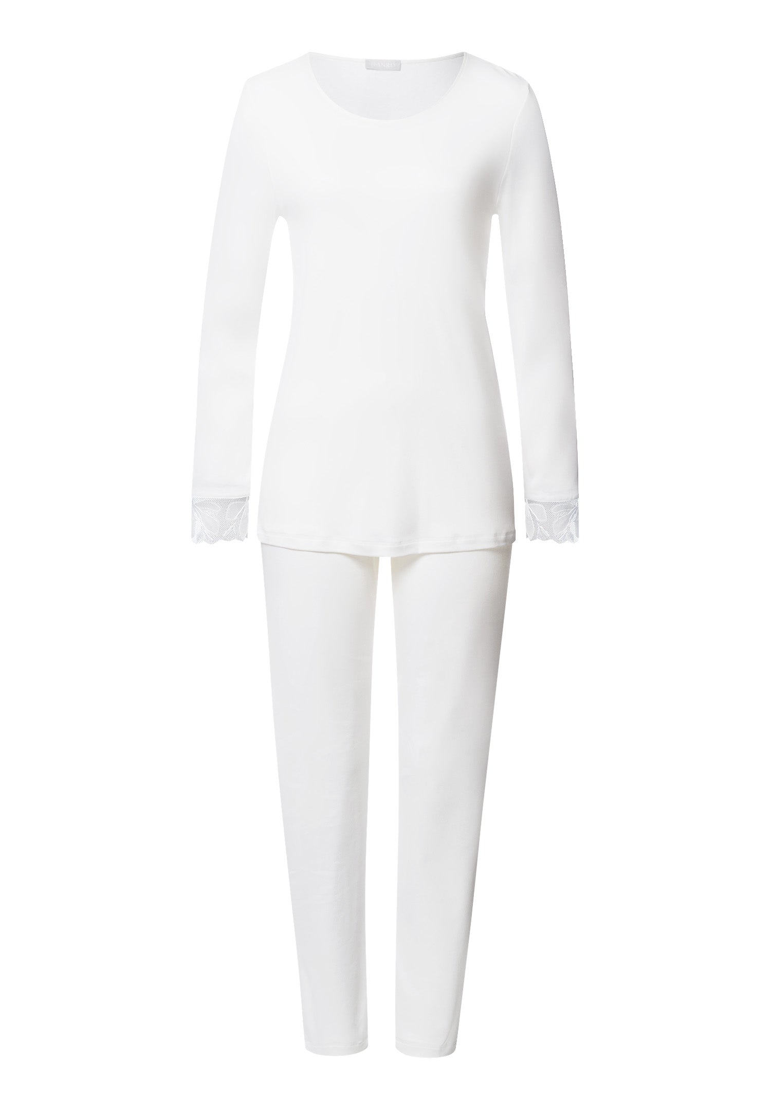 Kalea Floral Tulle Cotton Pajama Set | Off White 74788-102