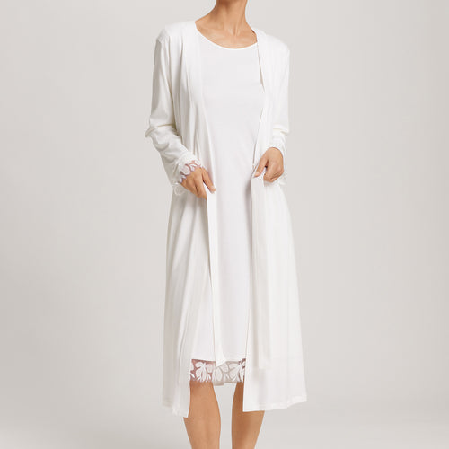 Kalea Floral Tulle Cotton Robe | Off White 74789-102