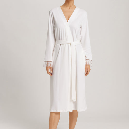 Kalea Floral Tulle Cotton Robe | Off White 74789-102