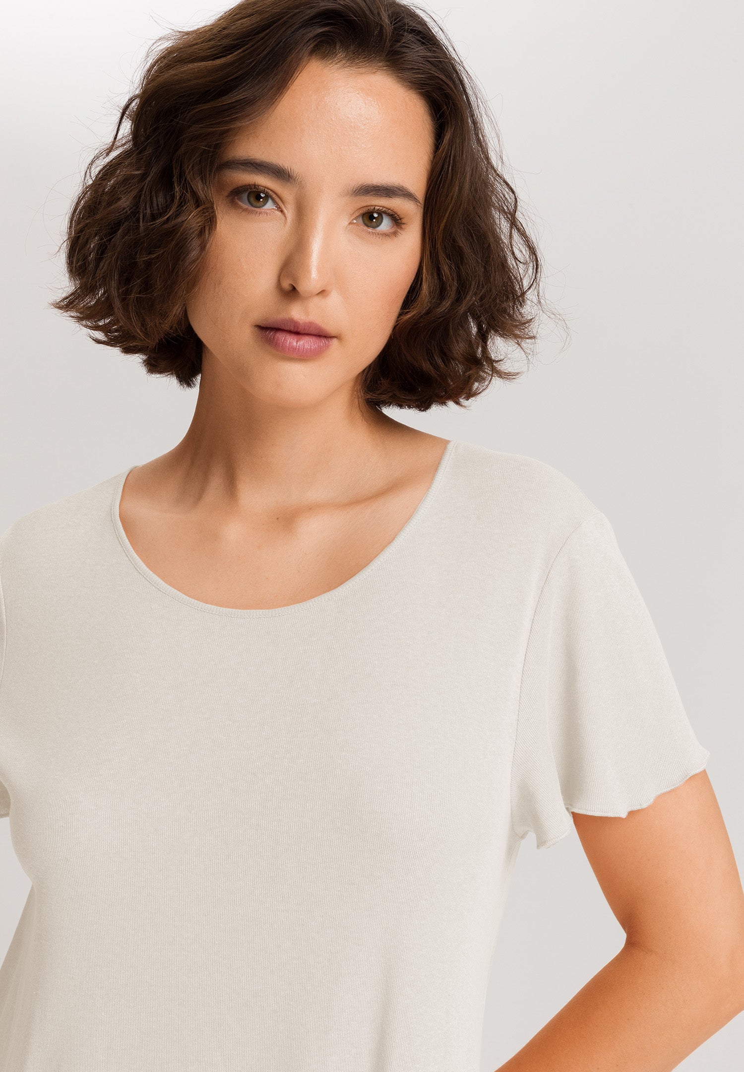 Serena Cotton And Linen Nightgown | Misty White 74792-2123