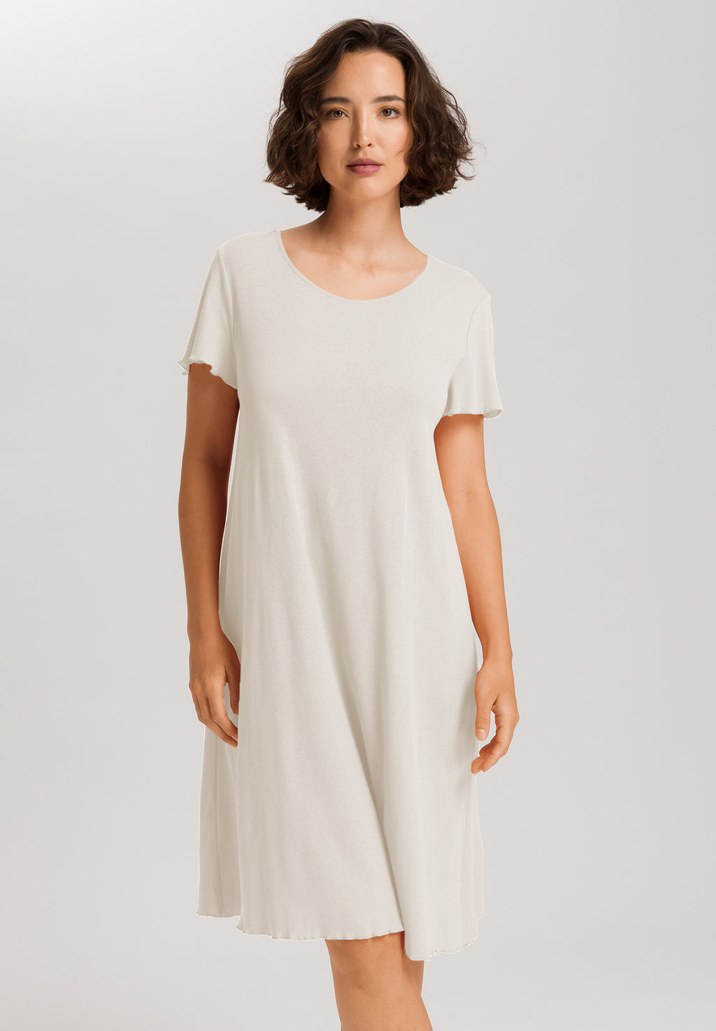 Serena Cotton And Linen Nightgown | Misty White 74792-2123