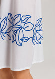 Liz Cotton Spaghetti Chemise With Embroidery 100cm | White 74795-101