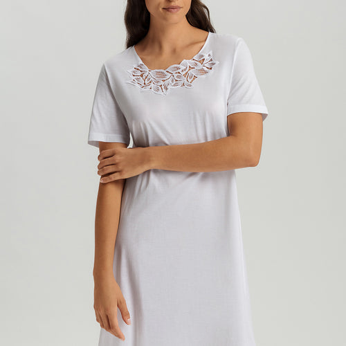 Liz Cotton Nightgown With Embroidery | White 74796-101