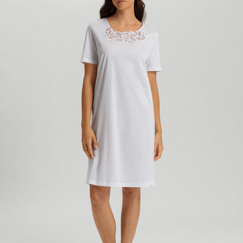 Liz Cotton Nightgown With Embroidery | White 74796-101