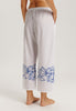 Liz Cotton Crop Pants With Embroidery | White 74798-101