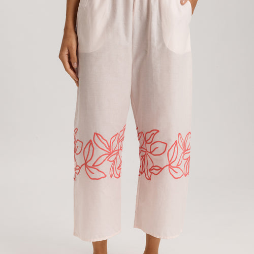 Liz Cotton Crop Pants With Embroidery | Melon Soda 74798-2337