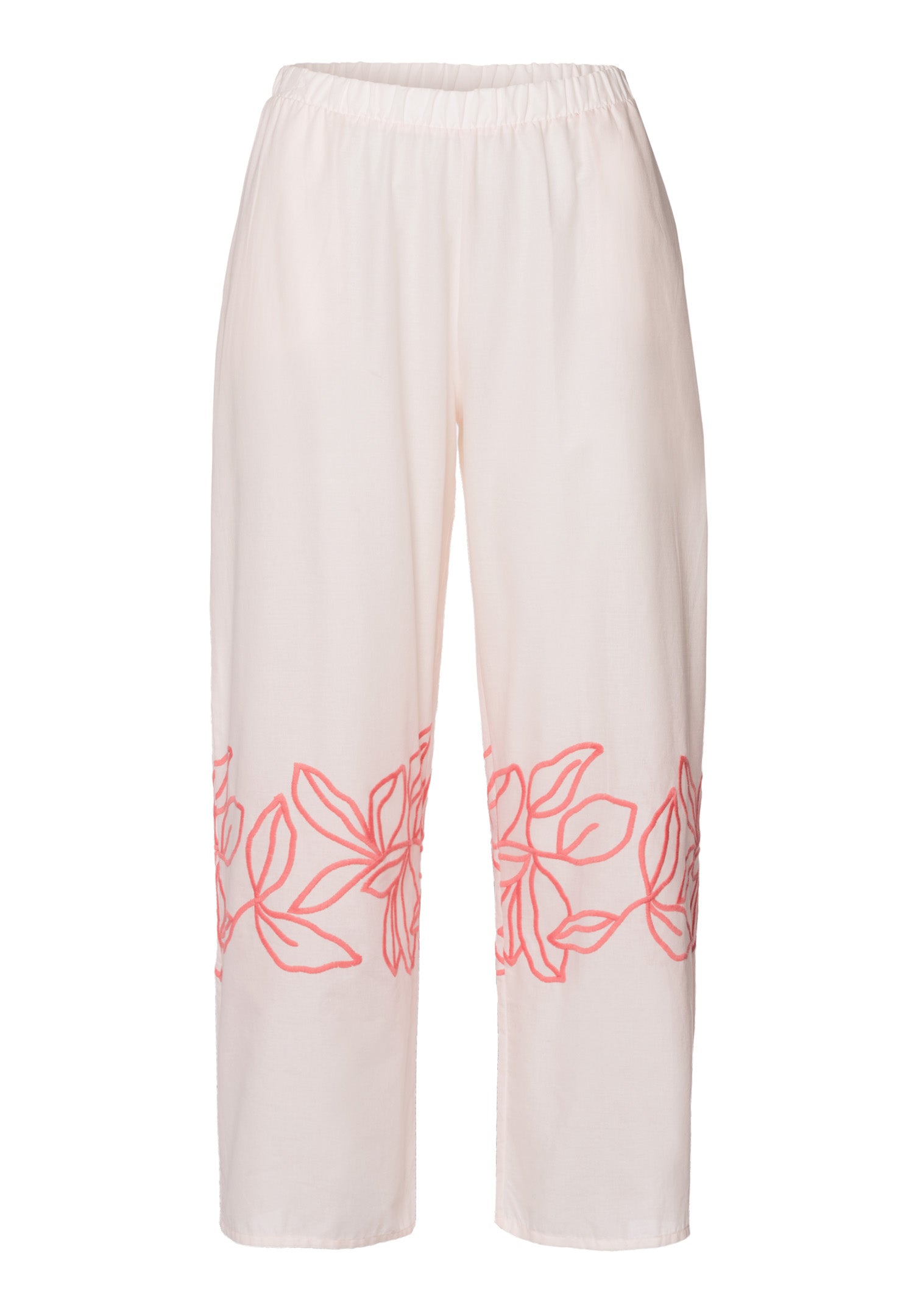 Liz Cotton Crop Pants With Embroidery | Melon Soda 74798-2337