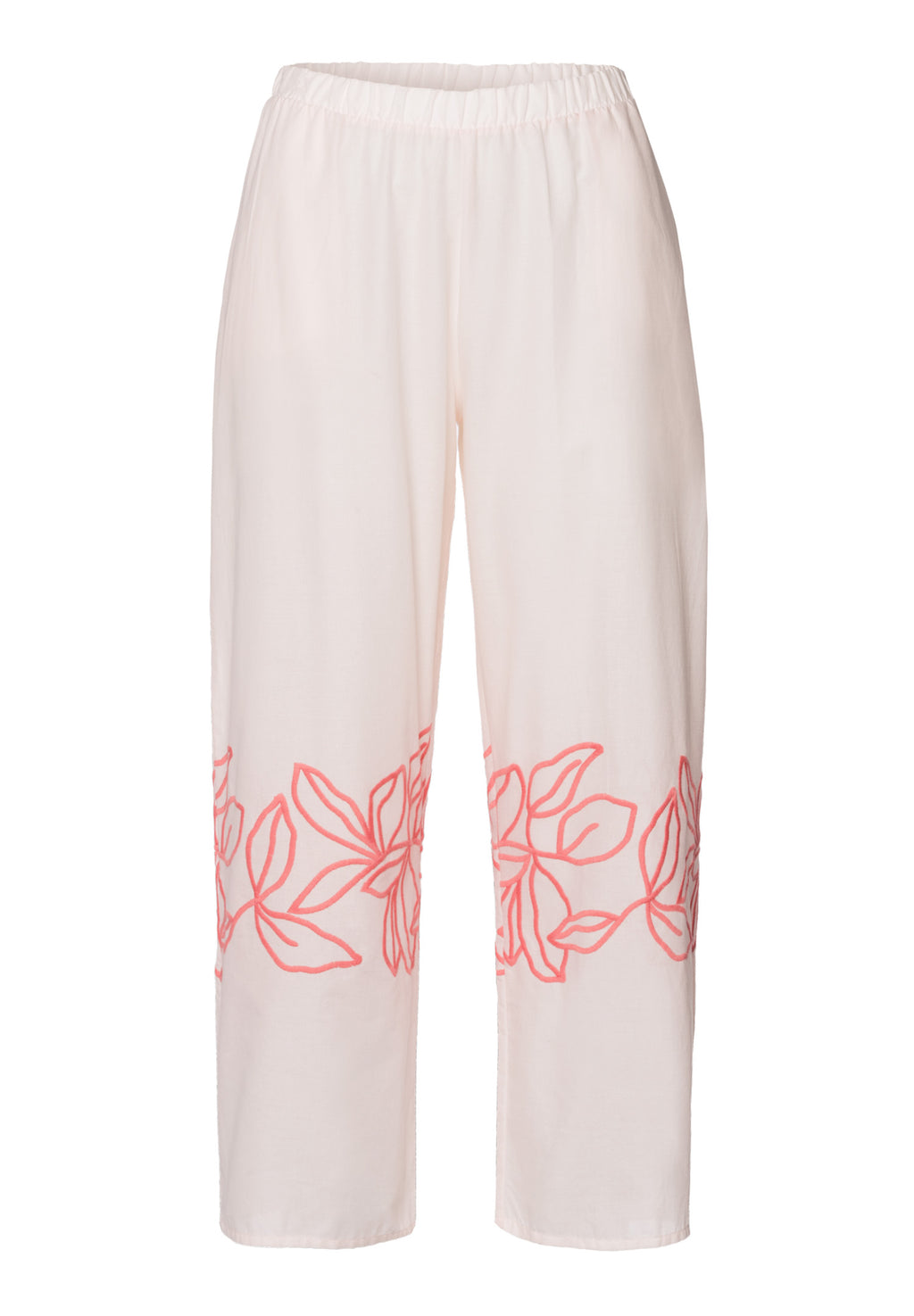 Liz Cotton Crop Pants With Embroidery | Melon Soda 74798-2337