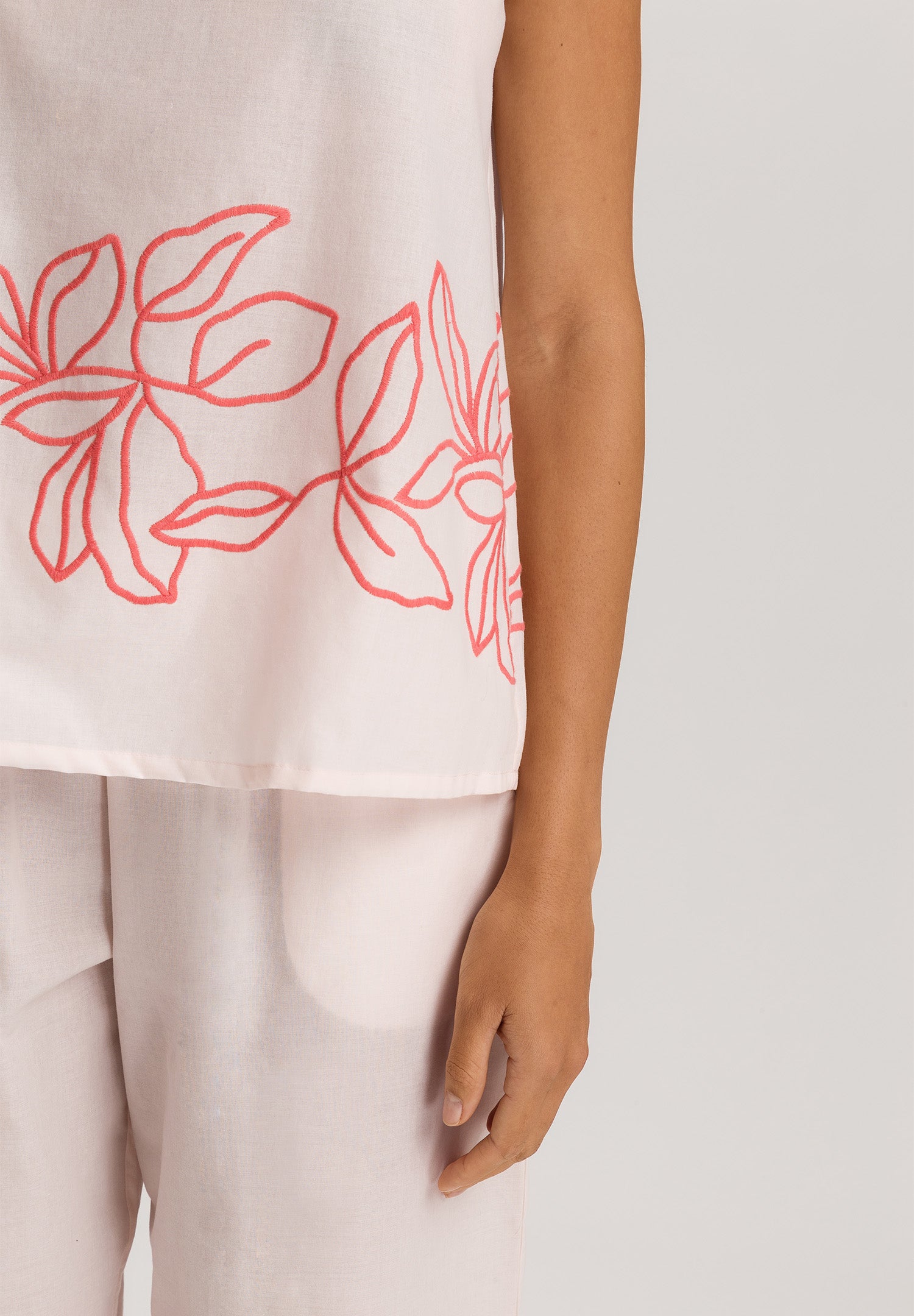 Liz Relaxed Cotton Tank Top With Embroidery | Melon Soda 74799-2337