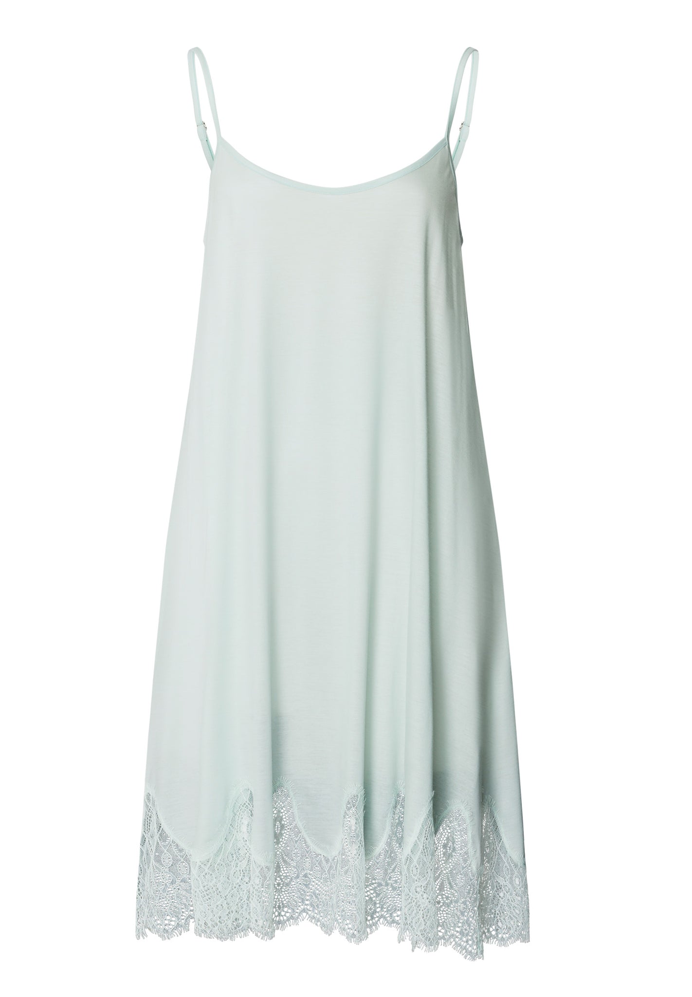 Melia Scalloped Lace Spaghetti Chemise 95cm | Ice Flow 74801-2577