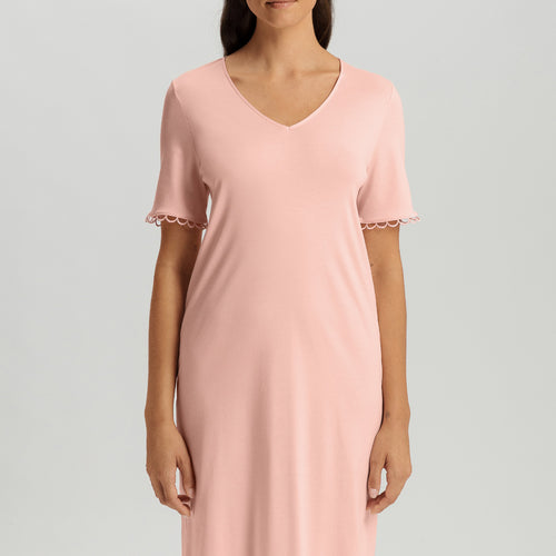 Anouk V-Neck Cotton Nightgown | Pink Blaze 74808-2340