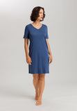 Anouk V-Neck Cotton Nightgown | Slate Blue 74808-2642