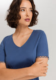 Anouk V-Neck Cotton Nightgown | Slate Blue 74808-2642
