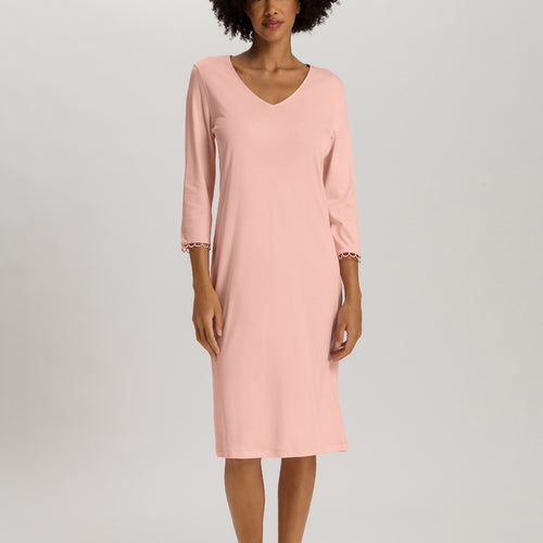 Anouk V-Neck Cotton Nightgown | Pink Blaze 74809-2340