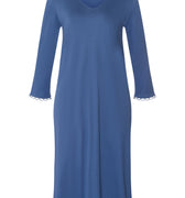 Anouk V-Neck Cotton Nightgown | Slate Blue 74809-2642