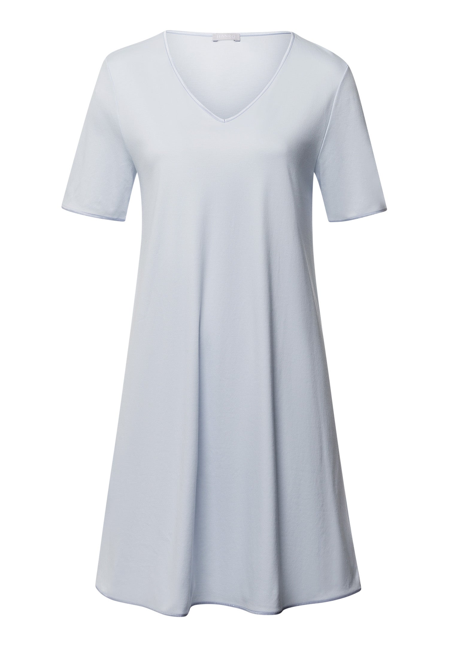 Cotton Silk V-Neck Cotton Nightgown | Powder Blue 74814-2512