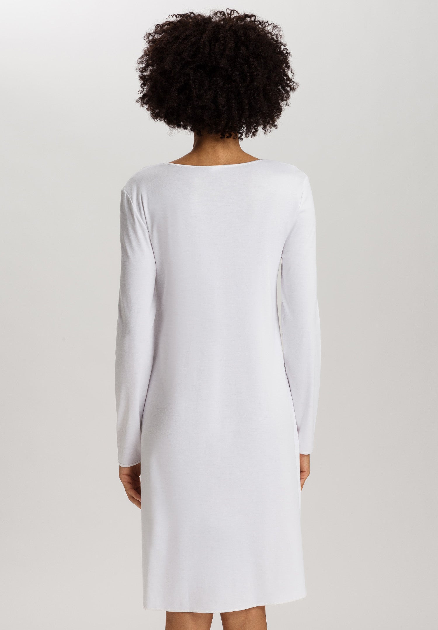 Cotton Silk V-Neck Cotton Nightgown | White 74815-101