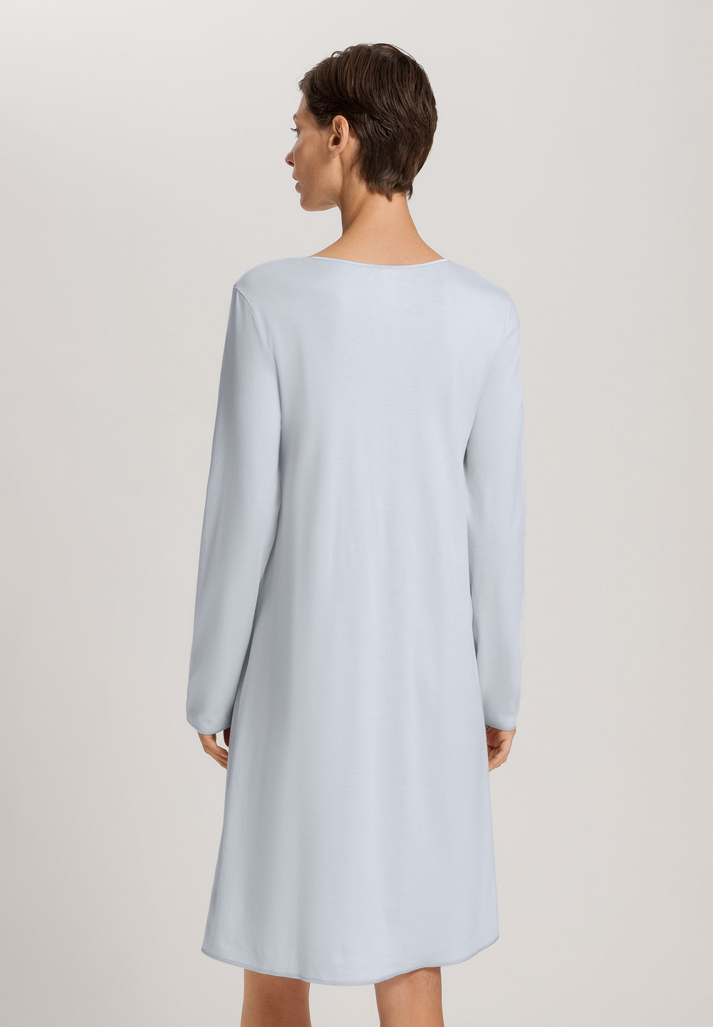 Cotton Silk V-Neck Cotton Nightgown | Powder Blue 74815-2512