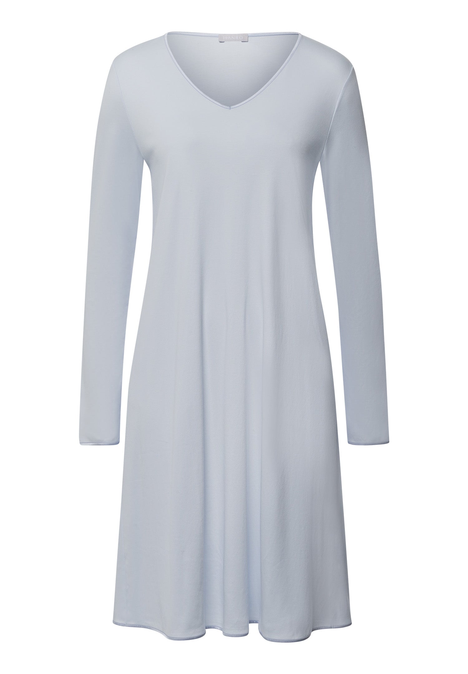 Cotton Silk V-Neck Cotton Nightgown | Powder Blue 74815-2512