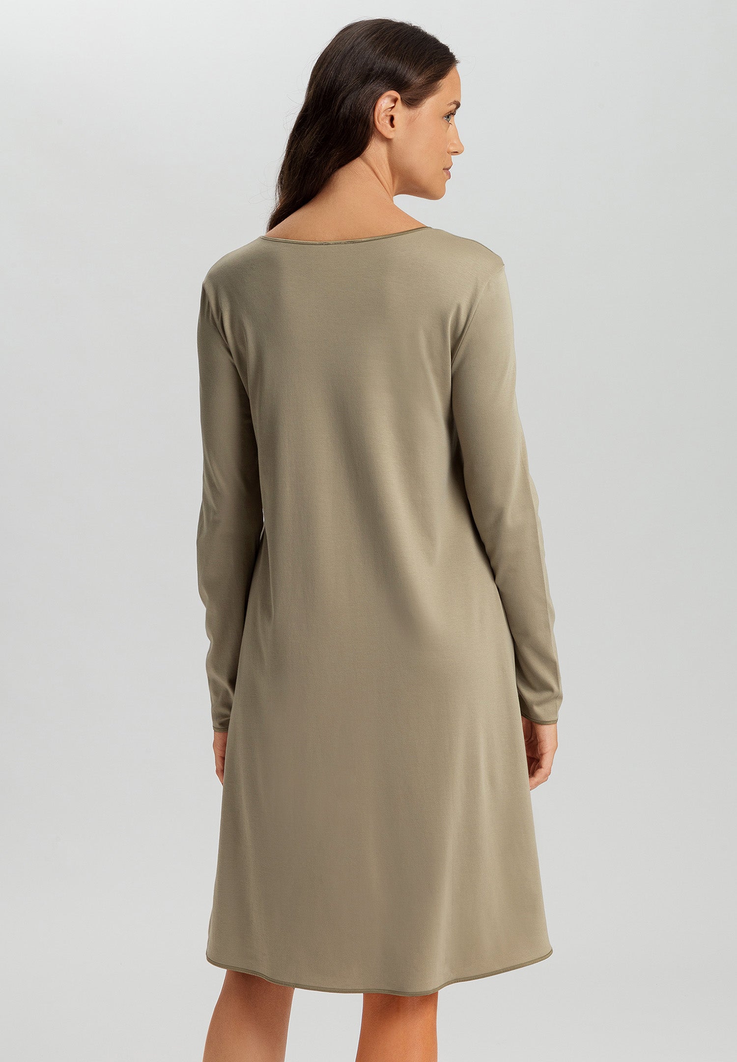 Cotton Silk V-Neck Cotton Nightgown | Silver Sage 74815-2651