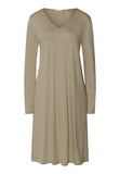 Cotton Silk V-Neck Cotton Nightgown | Silver Sage 74815-2651