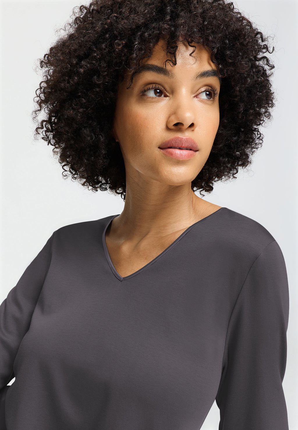 Cotton Silk V-Neck Cotton Nightgown | Boulevard 74815-2687