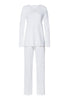 Cotton Silk V-Neck Cotton Pajama Set | White 74816-101