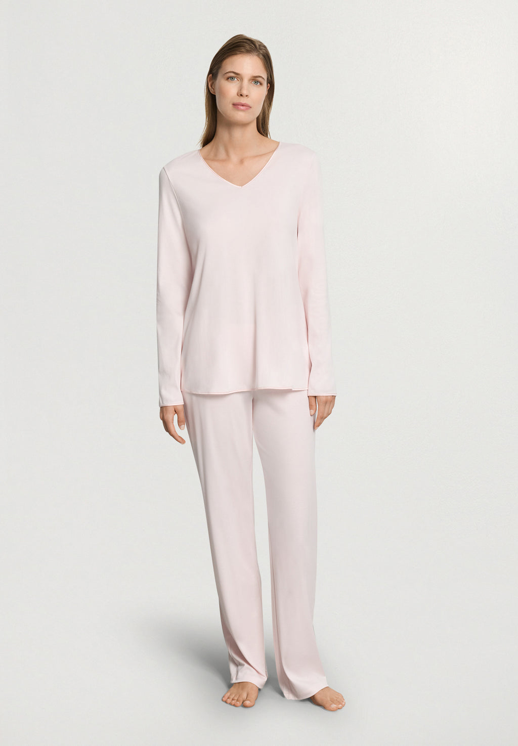 Cotton Silk V-Neck Cotton Pajama Set | Honeydew 74816-1347