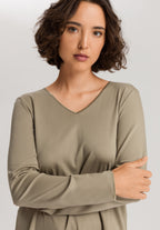 Cotton Silk V-Neck Cotton Pajama Set | Silver Sage 74816-2651