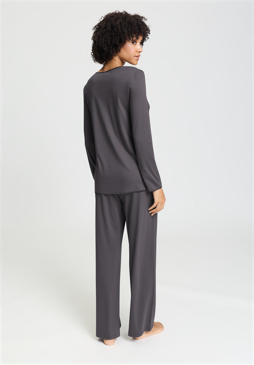 Cotton Silk V-Neck Cotton Pajama Set | Boulevard 74816-2687