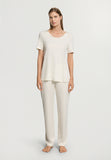 Anilla L/Slv Pajama | Misty White 74817-2123