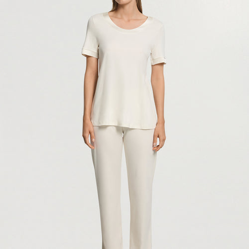 Anilla L/Slv Pajama | Misty White 74817-2123