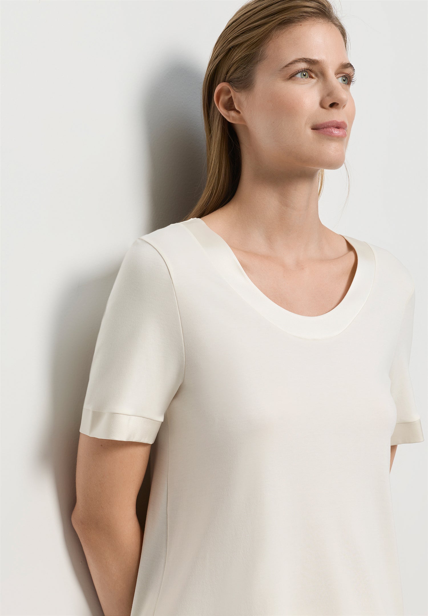 Anilla L/Slv Pajama | Misty White 74817-2123