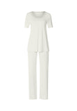 Anilla L/Slv Pajama | Misty White 74817-2123